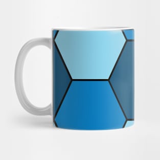 Blue Hexagon Mug